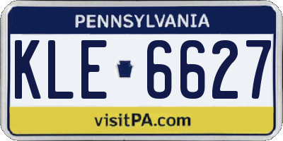 PA license plate KLE6627