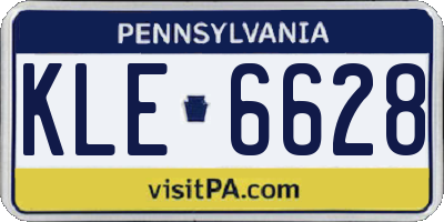 PA license plate KLE6628