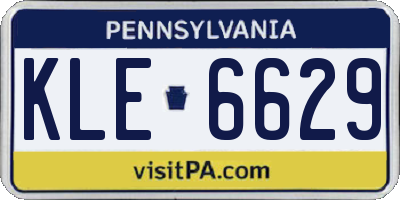 PA license plate KLE6629