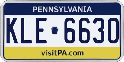 PA license plate KLE6630