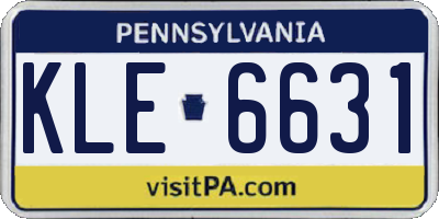 PA license plate KLE6631