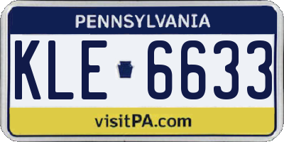 PA license plate KLE6633