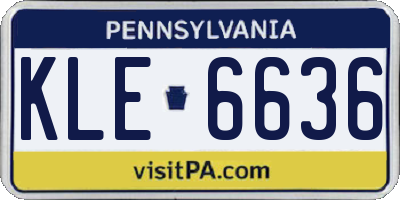 PA license plate KLE6636
