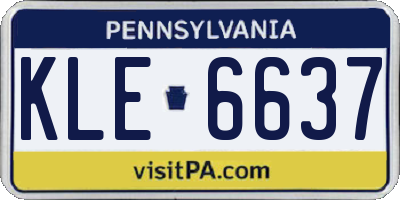 PA license plate KLE6637