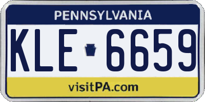 PA license plate KLE6659