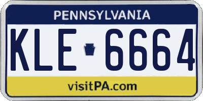 PA license plate KLE6664