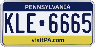 PA license plate KLE6665