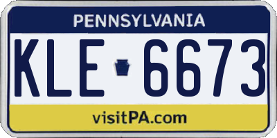 PA license plate KLE6673