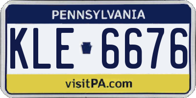 PA license plate KLE6676