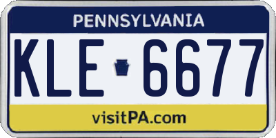 PA license plate KLE6677