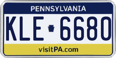 PA license plate KLE6680