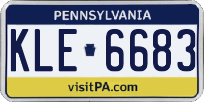PA license plate KLE6683