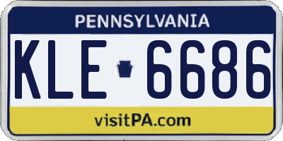 PA license plate KLE6686