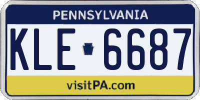 PA license plate KLE6687