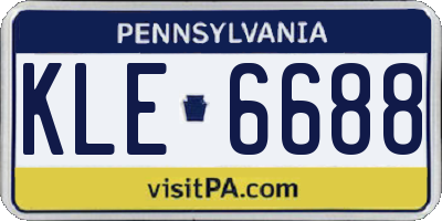 PA license plate KLE6688