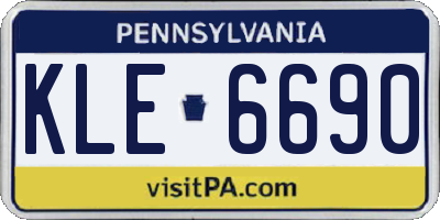 PA license plate KLE6690