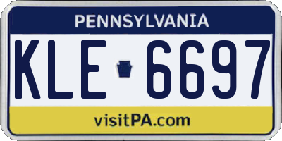PA license plate KLE6697