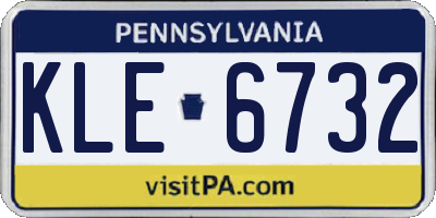 PA license plate KLE6732