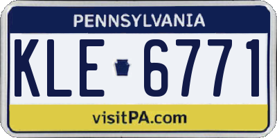 PA license plate KLE6771