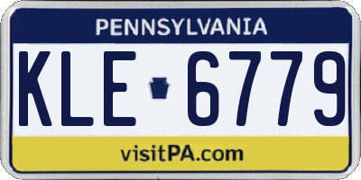 PA license plate KLE6779