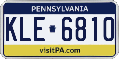 PA license plate KLE6810