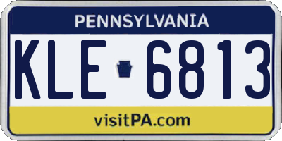 PA license plate KLE6813
