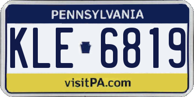 PA license plate KLE6819