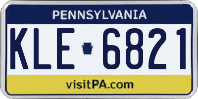 PA license plate KLE6821