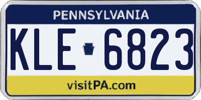 PA license plate KLE6823