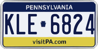 PA license plate KLE6824