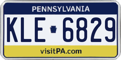 PA license plate KLE6829