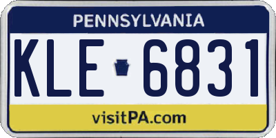 PA license plate KLE6831