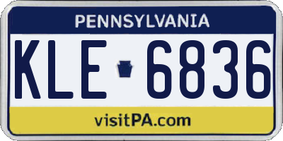 PA license plate KLE6836
