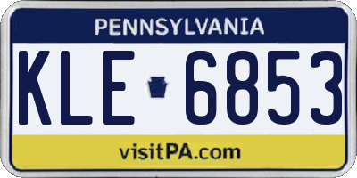 PA license plate KLE6853