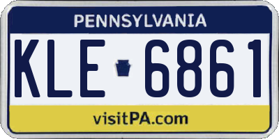 PA license plate KLE6861