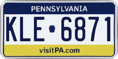 PA license plate KLE6871