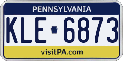 PA license plate KLE6873