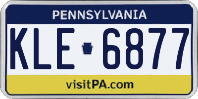 PA license plate KLE6877
