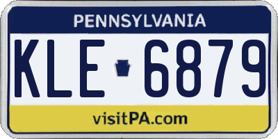 PA license plate KLE6879