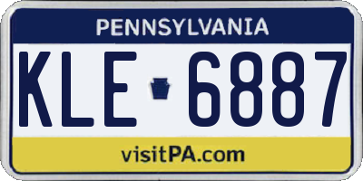 PA license plate KLE6887