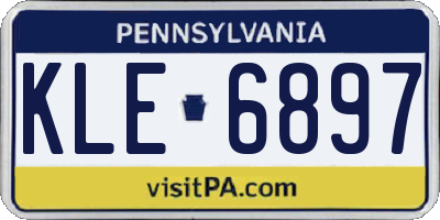 PA license plate KLE6897