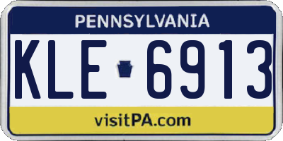 PA license plate KLE6913