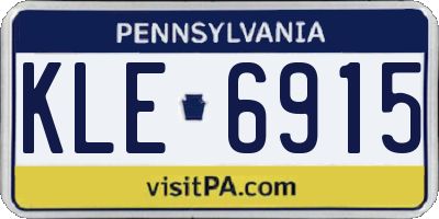 PA license plate KLE6915