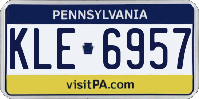 PA license plate KLE6957
