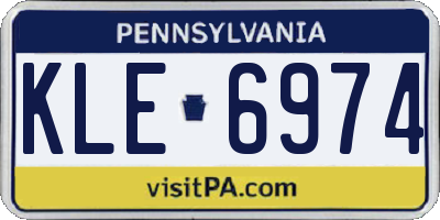 PA license plate KLE6974