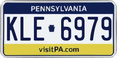 PA license plate KLE6979