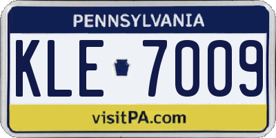 PA license plate KLE7009