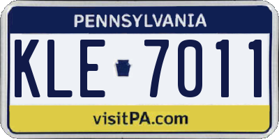 PA license plate KLE7011