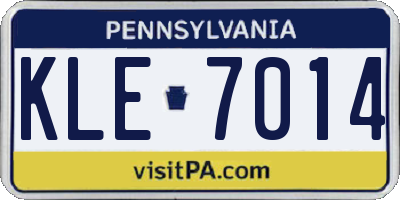 PA license plate KLE7014
