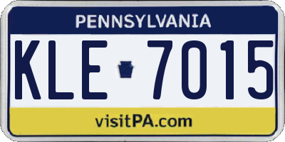 PA license plate KLE7015